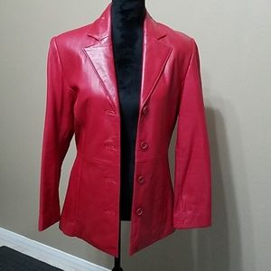 Lambskin leather jacket